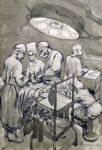 ऑपरेशन थियेटर, 1966 (कागज पर wc)